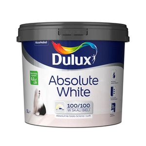 Farba do ścian i sufitów akrylowa Dulux ABSOLUTE WHITE biała mat 5L