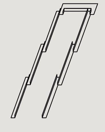 Kołnierz do balkonu dachowego Velux EEW M08 0000 RAL 7043 78x140