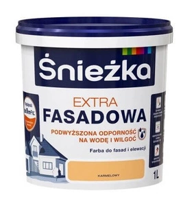 Farba do fasad i elewacji ŚNIEŻKA Extra Fasadowa karmelowa 1 l - wyprzedaż