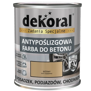 Farba do powierzchni betonowych DEKORAL ANTYPOŚLIZGOWA FARBA DO BETONU beżowy 5l