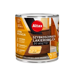 Lakierobejca do drewna ALTAX szybkoschnąca do wnętrz sosna połysk 0,25l