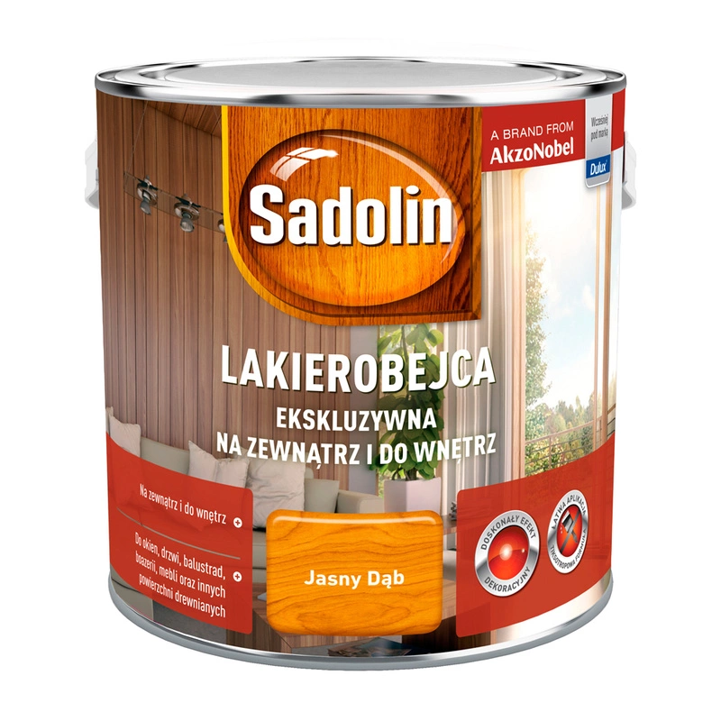 Lakierobejca do drewna SADOLIN Ekskluzywna Jasny Dąb 2,5l