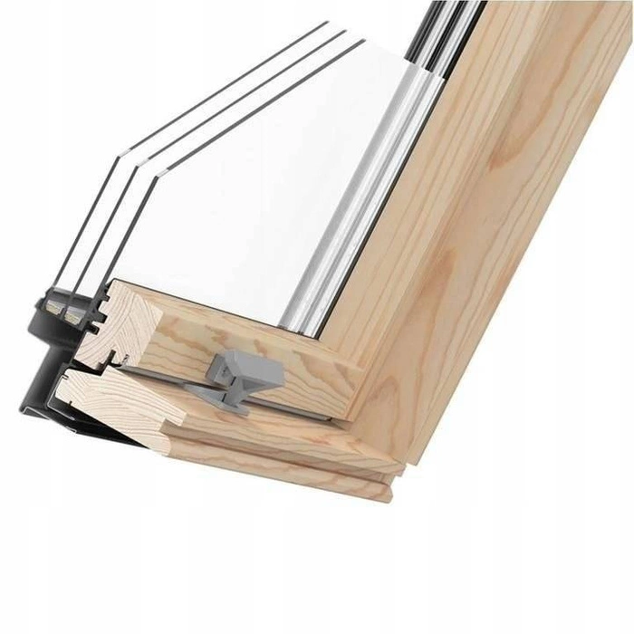 Okno dachowe ROOFLITE+ TRIO PINE AAY M8A B1500 78x140 3-szybowe + kołnierz falisty zestaw