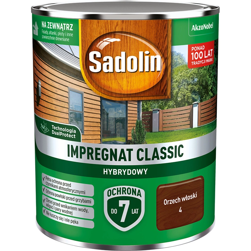 Impregnat do drewna SADOLIN Classic hybrydowy Orzech Włoski 0,75l