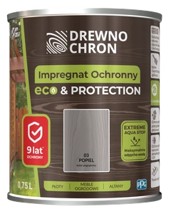 Impregnat do drewna DREWNOCHRON IMPREGNAT OCHRONNY ECO&PROTECTION popiel 0,75l