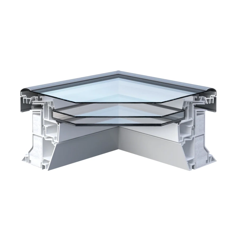 Okno do dachu płaskiego Rooflite+ FRE B600 120x120 3-szybowe elektryczne