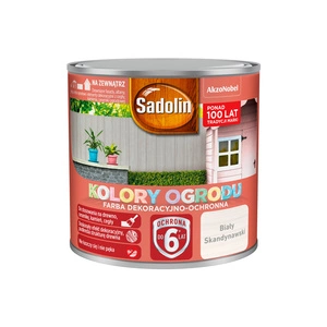 Farba dekoracyjno- ochronna do drewna SADOLIN KOLORY OGRODU Biały Skandynawski 0,25l
