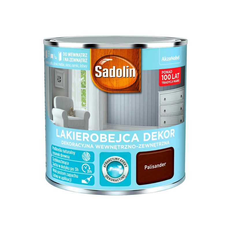 Lakierobejca do drewna SADOLIN DEKOR Palisander 0,25l