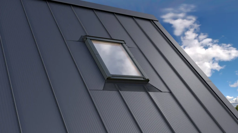 Kołnierz do okna dachowego ROOFLITE+ SSX 114x118 do pokryć na rąbek stojący