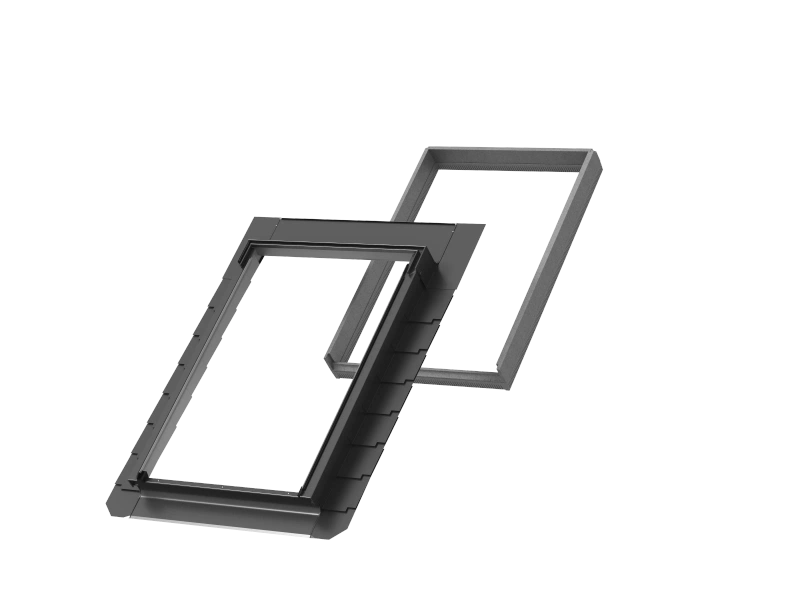 Kołnierz do okna dachowego Velux EL PK06 6000 RAL 7043 94x118 do wymiany okien