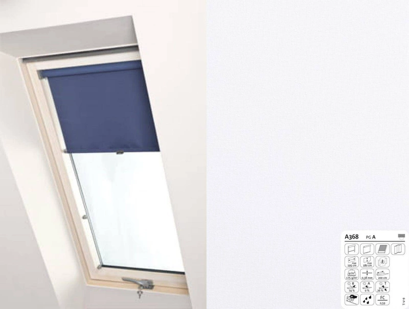 Roleta na okno dachowe OKPOL CLASSIC D12TW 78x98 transparentna biała (A368)