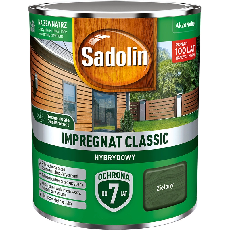 Impregnat do drewna SADOLIN Classic hybrydowy Zielony 0,75l