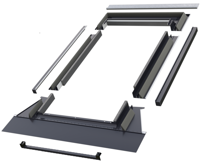 Kołnierz do okna dachowego Fakro EHV-AT RAL 7016 78x140 do pokryć wysokoprofilowanych