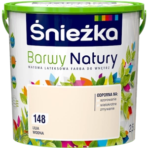 Farba do ścian lateksowa ŚNIEŻKA Barwy Natury lilia wodna 148 mat 2,5l