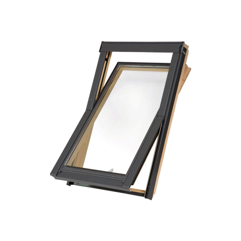 Okno dachowe ROOFLITE+ DPXS6A B500 drewniane 2-szybowe 114x118 - wyprzedaż