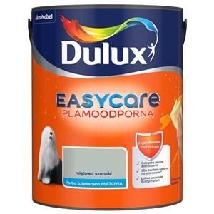 Farba do ścian i sufitów lateksowa Dulux EasyCare Miętowa Szartość mat 5L