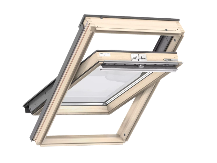 Okno dachowe Velux GLL SK08 1061 RAL 7043 114x140 3-szybowe drewniane