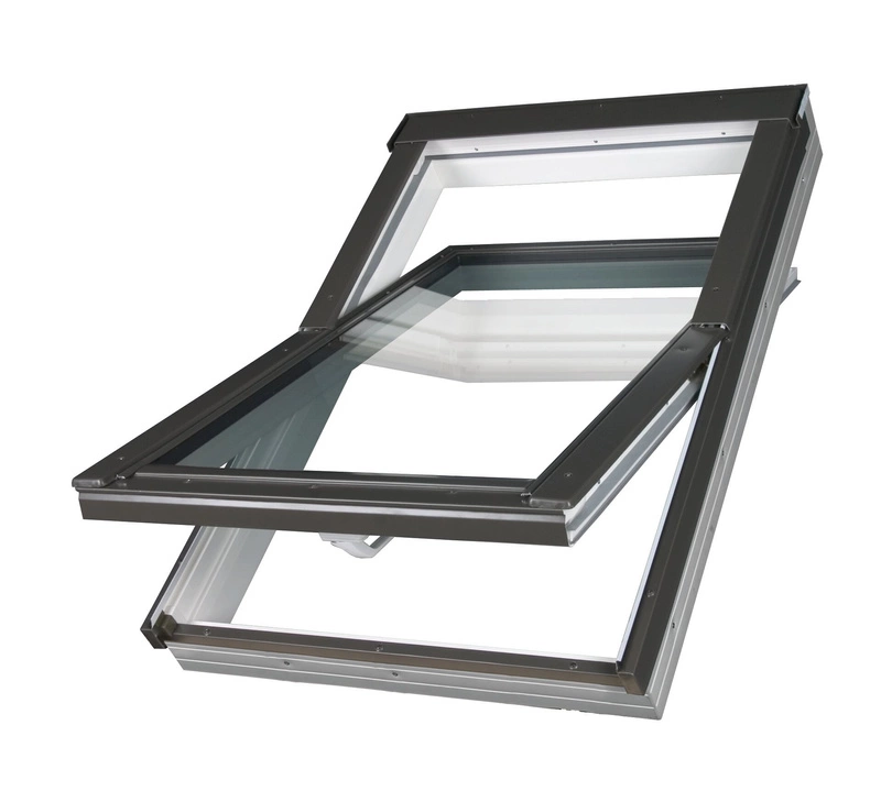 Okno dachowe Fakro PTP U4 RAL 7022 66x140 3-szybowe PVC