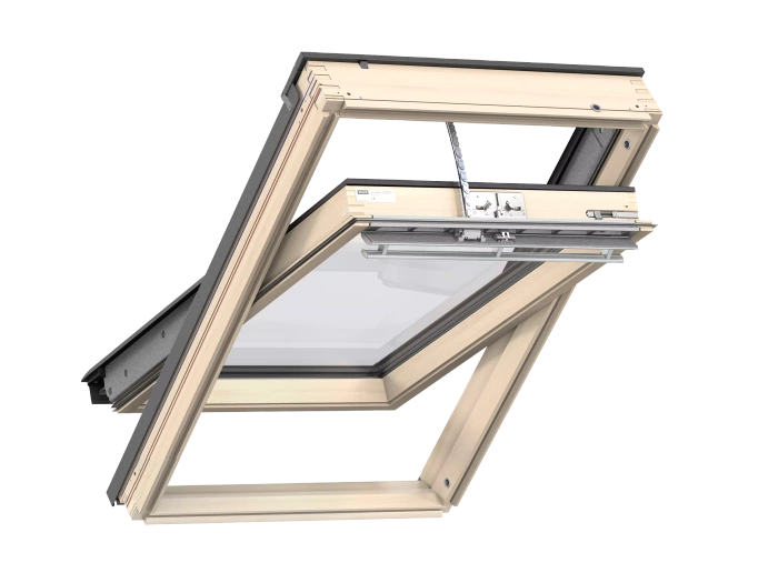 Okno dachowe Velux GLL CK02 106130 RAL 7043 55x78 3-szybowe drewniane