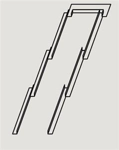 Kołnierz do balkonu dachowego Velux EES M08 0000 RAL 7043 78x140 do pokryć płaskich