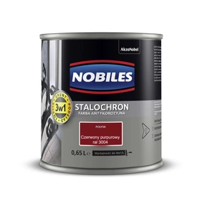 Farba antykorozyjna NOBILES Stalochron Czerwony Purpurowy RAL 3004 połysk 0,65l