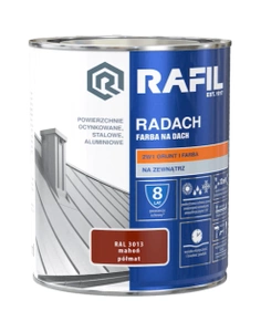 Farba na dach RAFIL Radach mahoń RAL 3013 0,75L - wyprzedaż