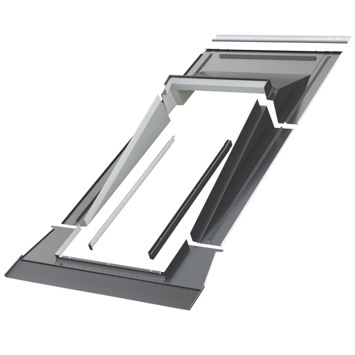 Kołnierz do okna dachowego Fakro EZA-P RAL 7022 78x160 do pokryć falistych