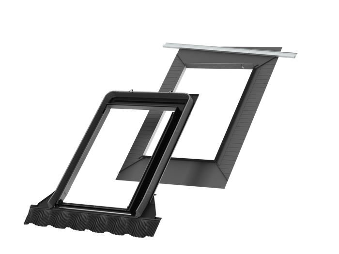Kołnierz do okna dachowego Velux EDW MK06 2500 czarny 78x118 do pokryć wysokoprofilowanych