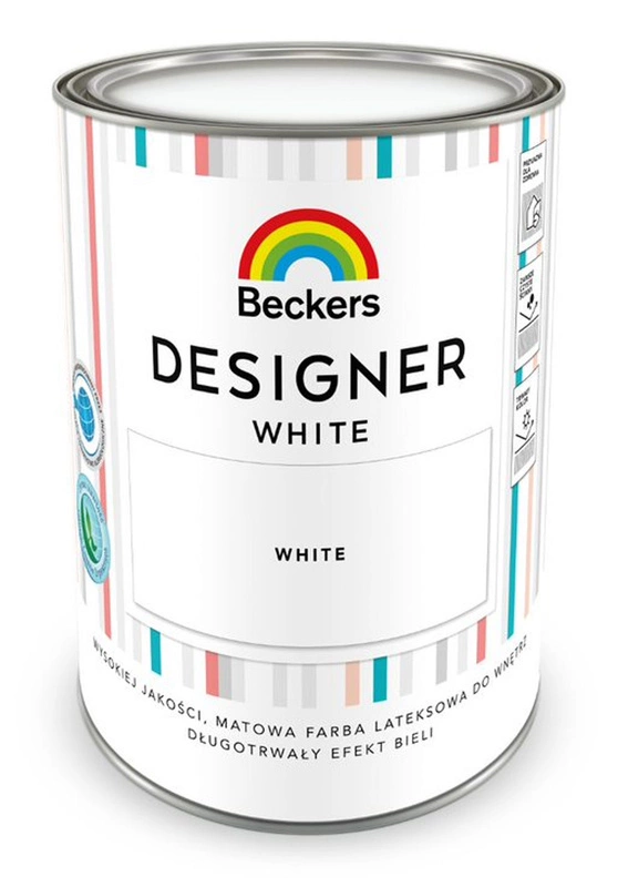 Farba do ścian i sufitów lateksowa BECKERS Designer White mat 1l