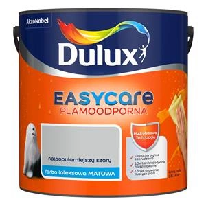 Farba do ścian i sufitów lateksowa Dulux EasyCare Najpopularniejszy Szary mat 2,5L