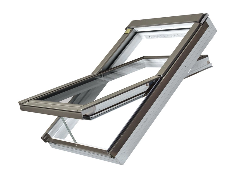 Okno dachowe Fakro PTP-V U4 RAL 7022 ZW 55x98 3-szybowe