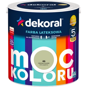Farba do ścian i sufitów lateksowa DEKORAL MOC KOLORU Drzewo Oliwne nr 46 mat 2,5l