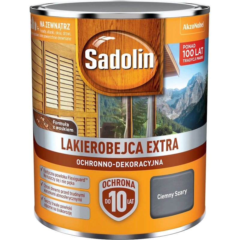 Lakierobejca do drewna SADOLIN EXTRA Ciemny Szary 0,75l