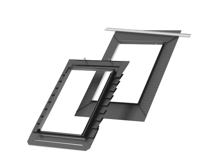 Kołnierz z BFX do okna dachowego Velux EDB SK06 1000 RAL 7043  114x118 do karpiówki