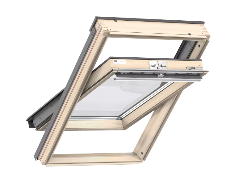 Okno dachowe Velux GLL SK08 1061 RAL 7043 114x140 3-szybowe drewniane