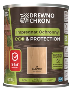 Impregnat do drewna DREWNOCHRON IMPREGNAT OCHRONNY ECO&PROTECTION dąb jasny 0,75l