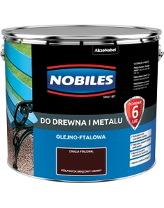 Farba do drewna i metalu olejno- ftalowa NOBILES FTALONAL Brązowy ciemny półpołysk 10l