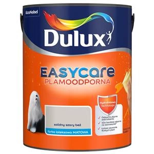 Farba do ścian i sufitów lateksowa Dulux EasyCare Solidny szary beż mat 5L