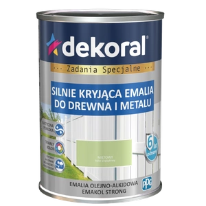 Farba ogólnego stosowania olejno-alkidowa DEKORAL SILNIE KRYJĄCA EMALIA DO DREWNA I METALU miętowy 0,9l