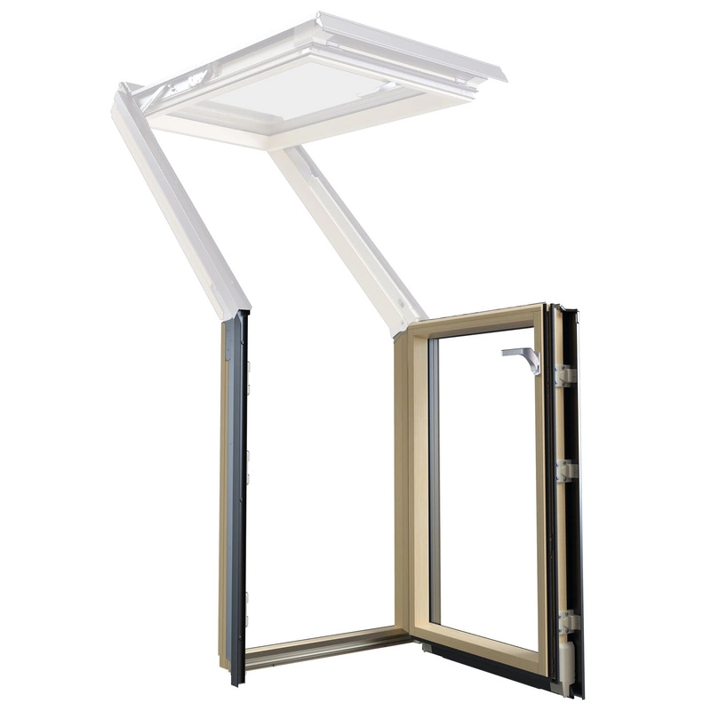 Okno tarasowe FAKRO FOR P50 APMX RAL 7016 78x118 3-szybowe drewniane el. dolny