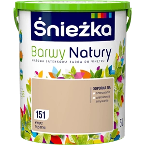 Farba do ścian lateksowa ŚNIEŻKA Barwy Natury kwiat pustyni 151 mat 5l