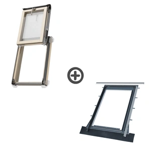 Zestaw wyłaz dachowy OKPOL ISWX I22 3-szybowy z kołnierzem falistym 55x78