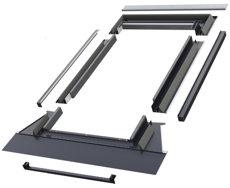 Kołnierz do okna dachowego Fakro EHV-AT RAL 7016 134x140 do pokryć wysokoprofilowanych