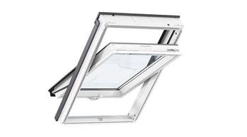Okno dachowe Velux GLU FK08 0051 RAL 7043 66x140 2-szybowe drewniano-poliuretanowe