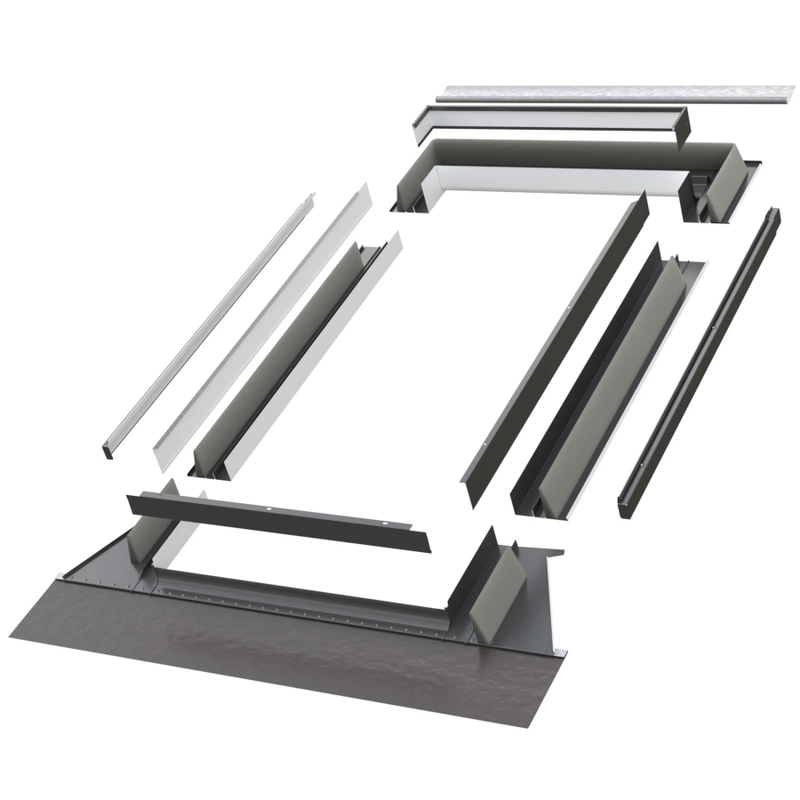 Kołnierz do okna dachowego Fakro EHU-A RAL 7022 ATF 78x118 do pokryć wysokoprofilowanych