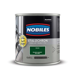Farba antykorozyjna NOBILES Stalochron Zielony Mchowy RAL 6005 połysk 0,65l