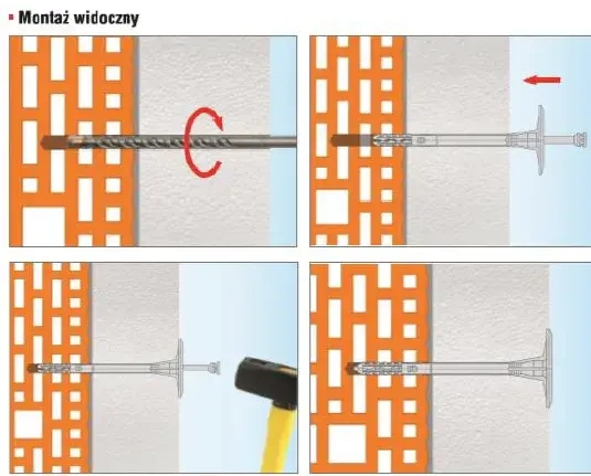 Kołek do mocowania izolacji trzpień tworzywowy z krótką strefą rozpierania WKRĘT-MET LTX 10x110mm - 200 szt.