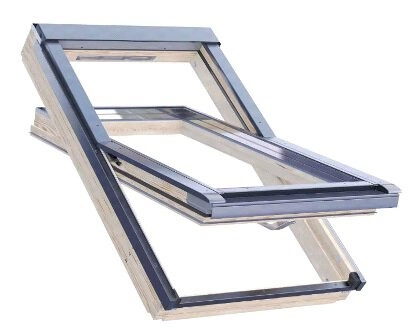 Okno dachowe Fakro FTP-X P50 APMX RAL 7016 78x98 3-szybowe drewniane
