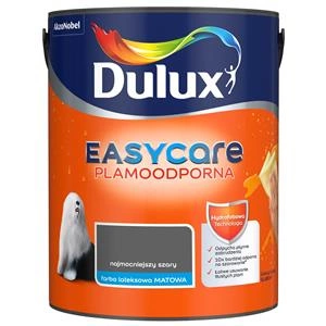 Farba do ścian i sufitów lateksowa Dulux EasyCare Najmocniejszy Szary mat 5L