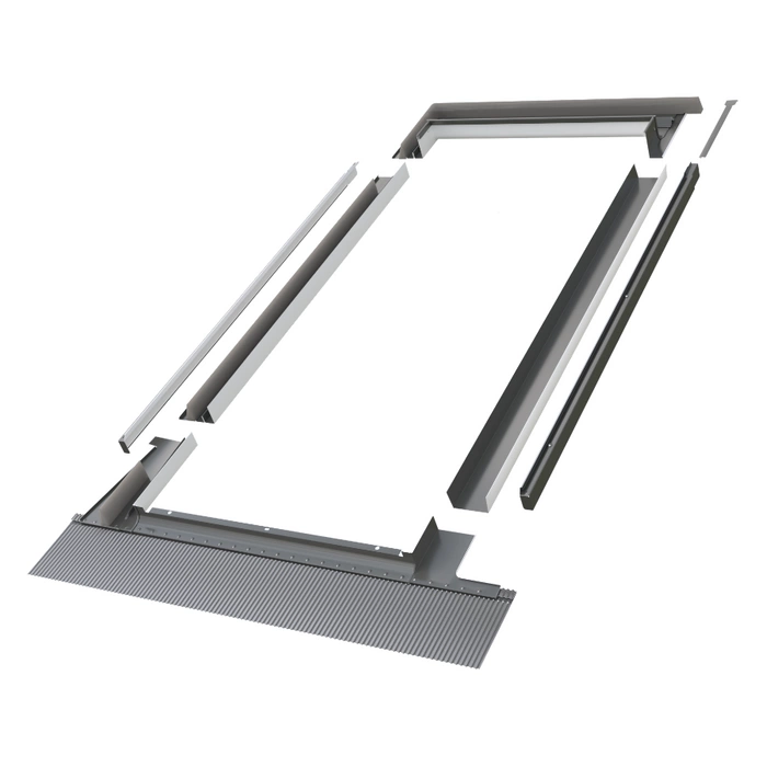 Kołnierz do okna dachowego Fakro KZV-1-P RAL 7022 134x118 kombi moduł skrajny lewy do pokryć falistych